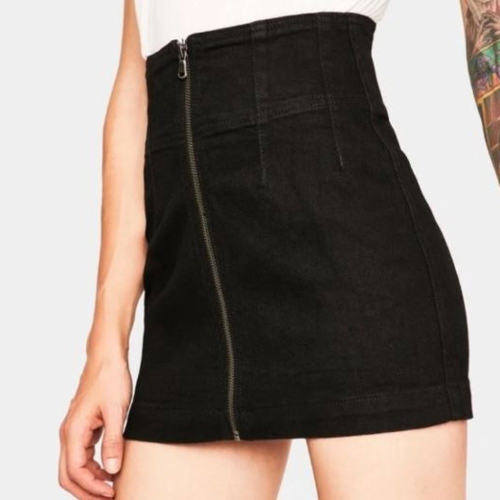 Free People Denim Virgo Mini Skirt